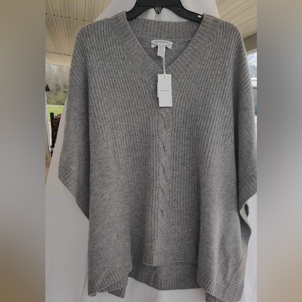 Cozy grey poncho